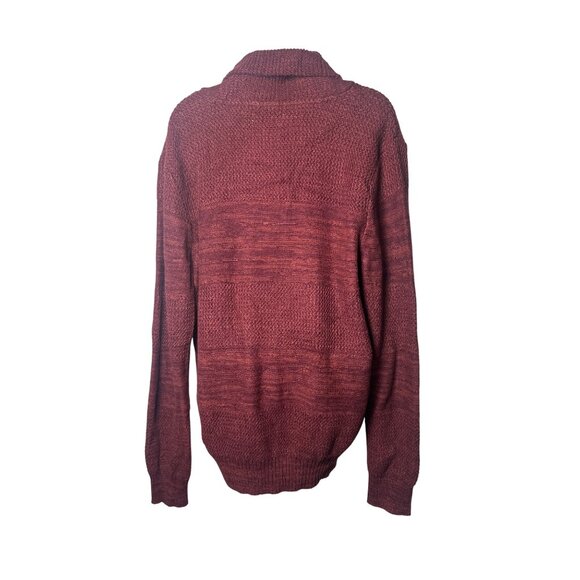 Sun + Stone Shawl Collar Sweater Color Red, Large, 100% Cotton - Picture 3 of 9